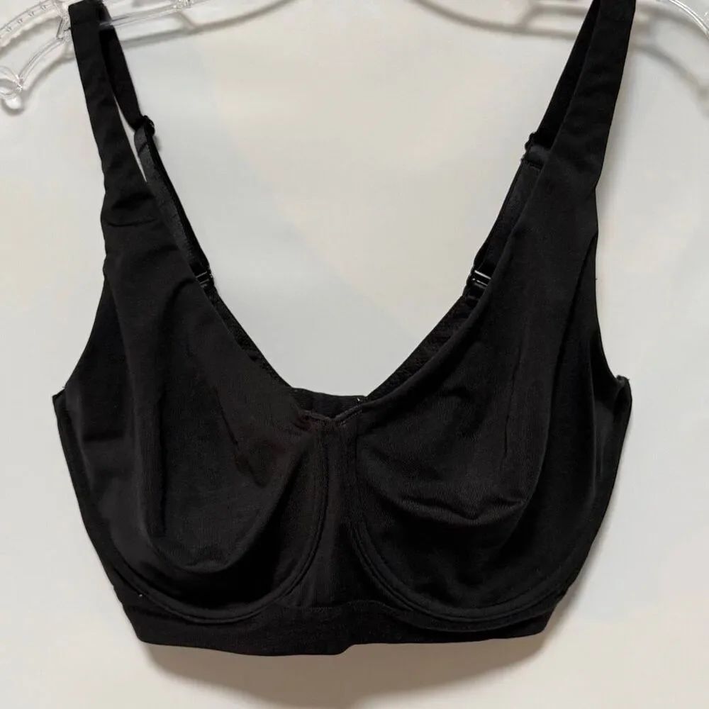 D22 Natori Recharge Racerback Underwire Sports Bra Black Size 34DD style 7543241